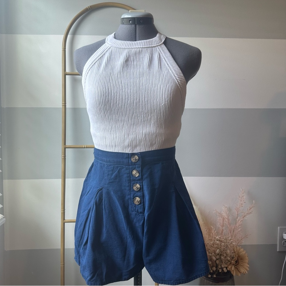 American Eagle Outfitters High Waist Blue Shorts